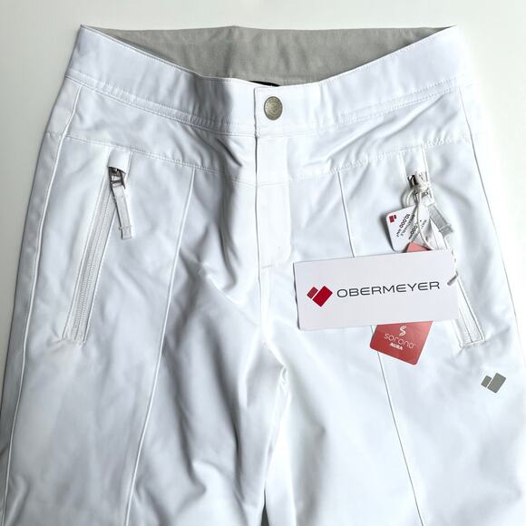 Obermeyer Brooke Pant Ski Snow Insulated White Size Teen Girl Small NEW - Picture 2 of 10